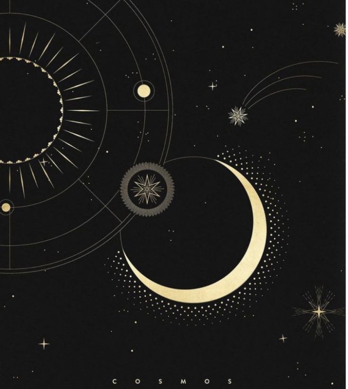 Полумесяц на черном фоне