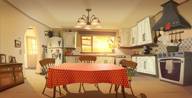 Интерьер кухни мультяшный