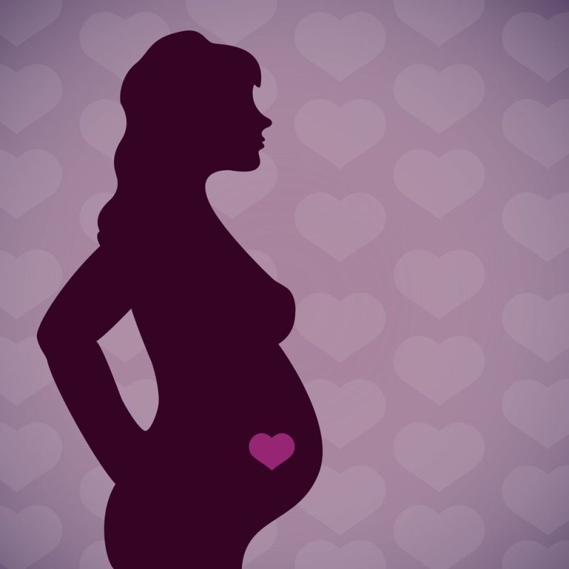 Силуэт беременной женщины