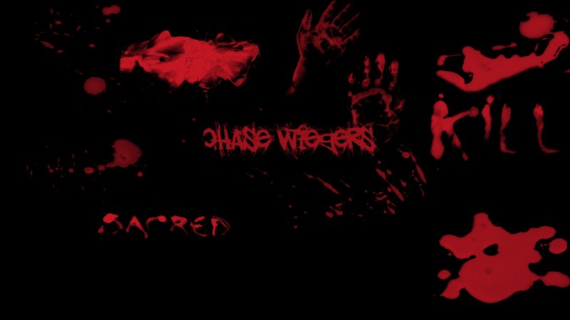 Надпись кровью на черном фоне