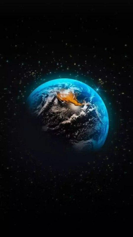 Планета на черном фоне