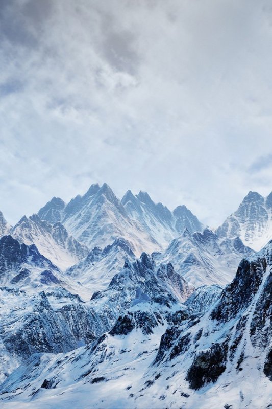 Снежные горы 4к