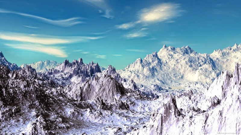 Заснеженные горы