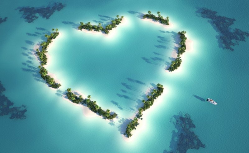 Мальдивы остров сердце