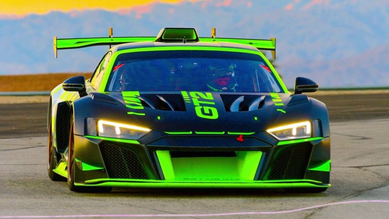 Audi r8 gt2 зеленая