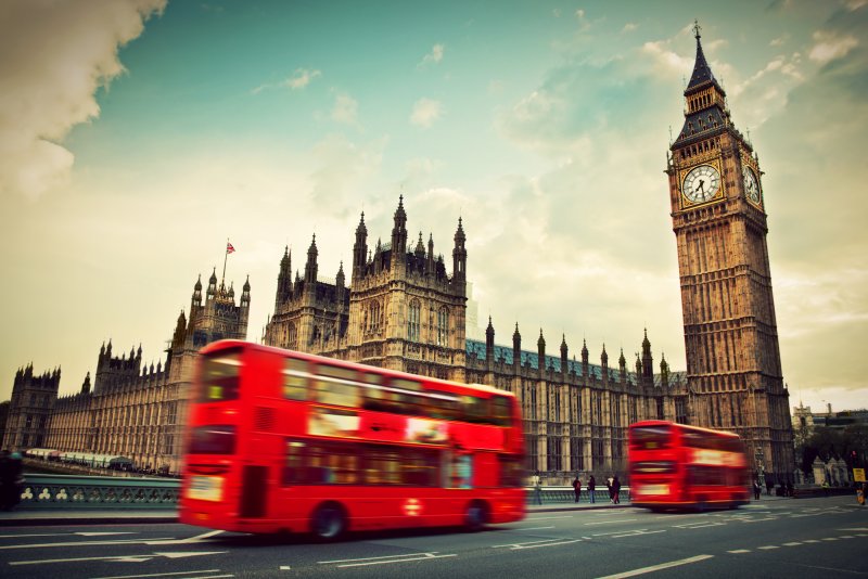 Картина Лондон красный автобус