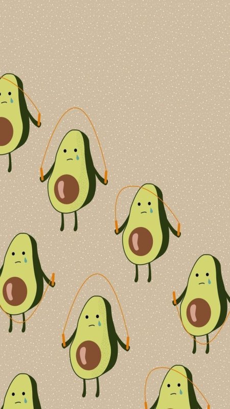 Обои авокадо милые