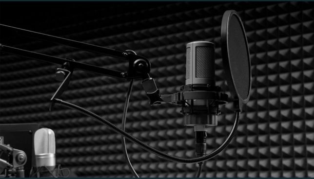 Микрофон в студии звукозаписи