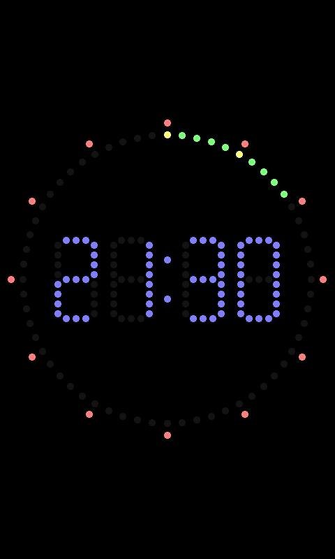 Цифровые часы на экран