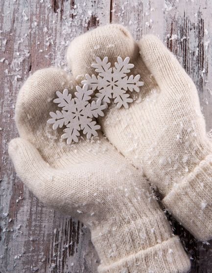 Снежинка на варежке