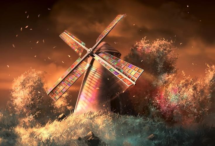 Красивая мельница