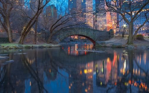 Центральный парк Нью-Йорк ночью