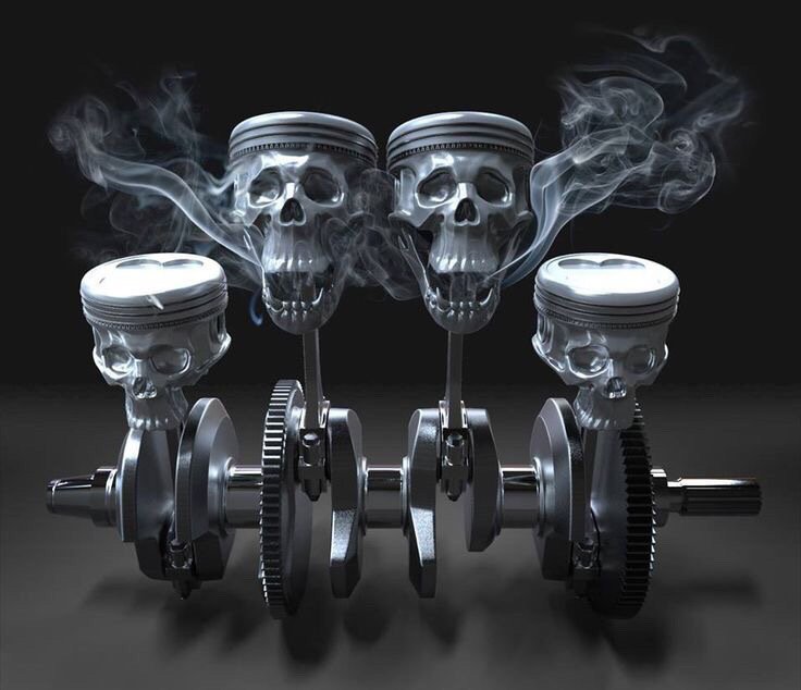 Черепа из поршней