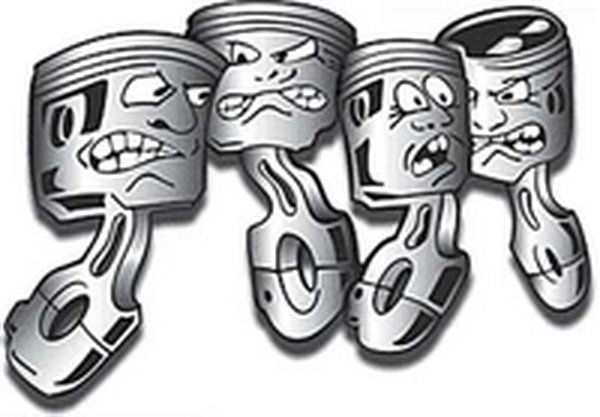 Наклейка 4 поршня