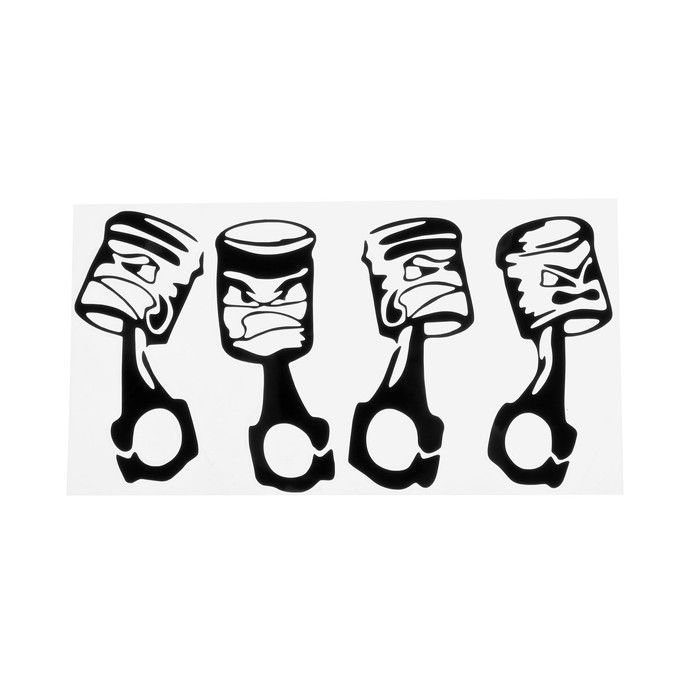 Наклейка 4 поршня