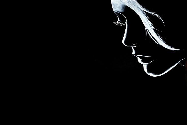 Силуэт лица девушки