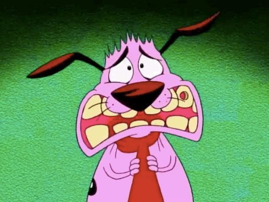 Кураж трусливый пёс гиф