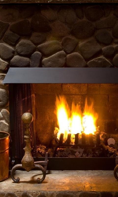 Горящий камин