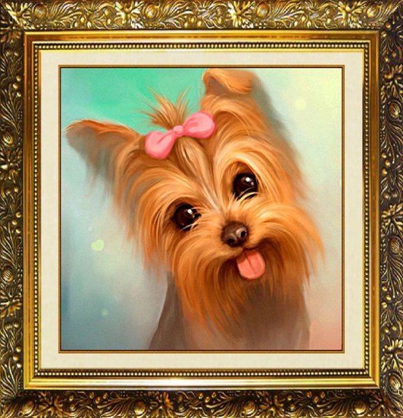 Алмазная мозаика терьер