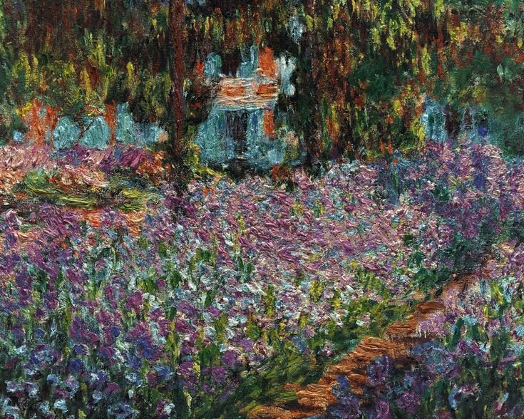 Клод Моне ирисы в Живерни