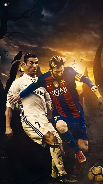 Роналду и Месси на обои