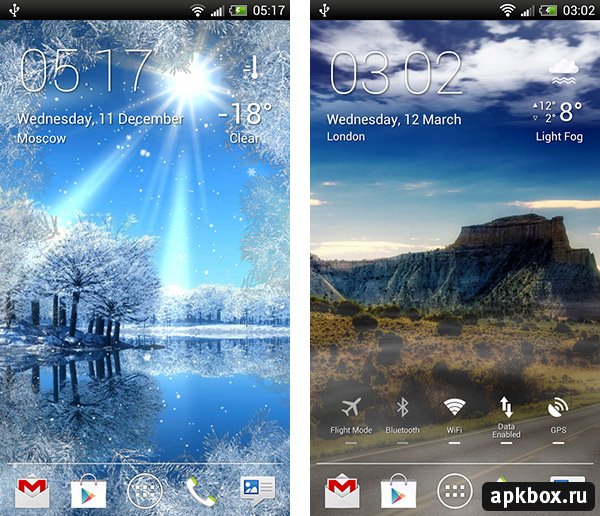 Заставки с погодой на андроид