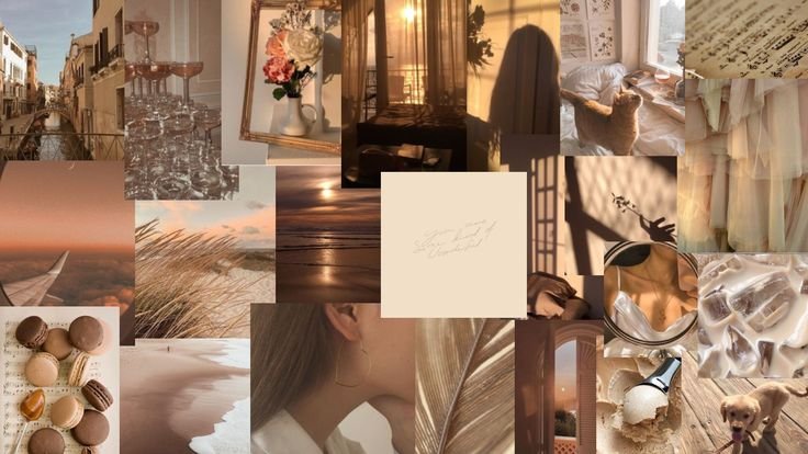 Эстетика коллаж бежевый