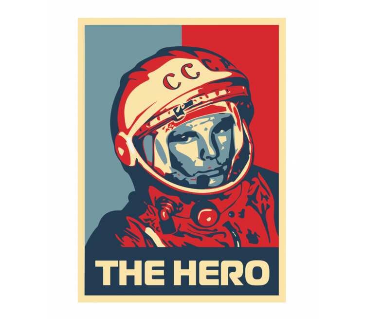 Портрет Космонавта Гагарина