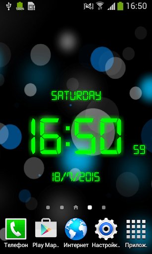 Электронные часы на главный экран