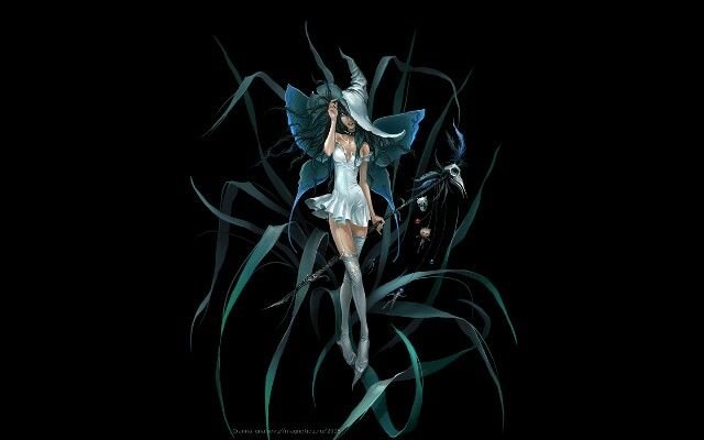 Фея на черном фоне