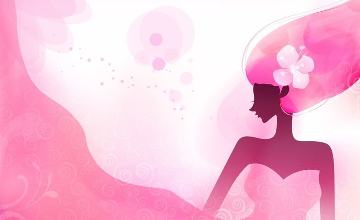 Девушка на розовом фоне