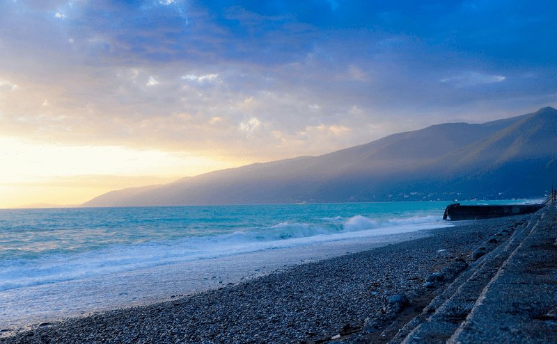 Абхазия Гагры горы море