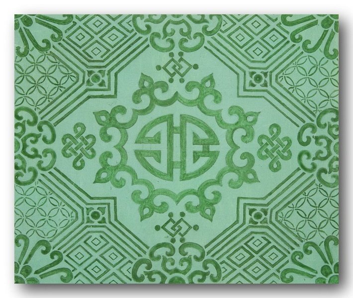 Ткань с бурятским орнаментом