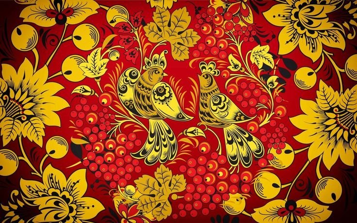 Хохломская роспись фоновая