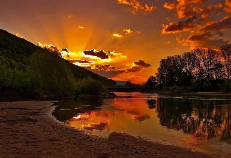 Пейзаж закат