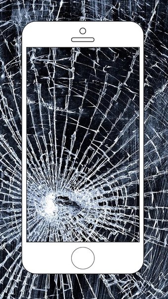 Разбитый экран смартфона