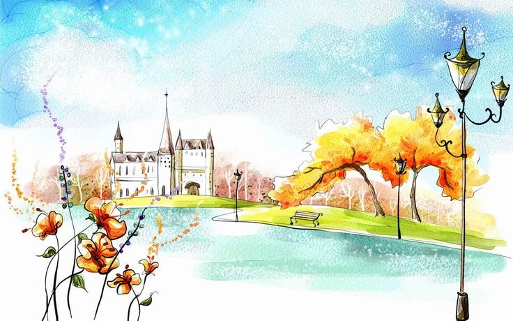 Фон акварель