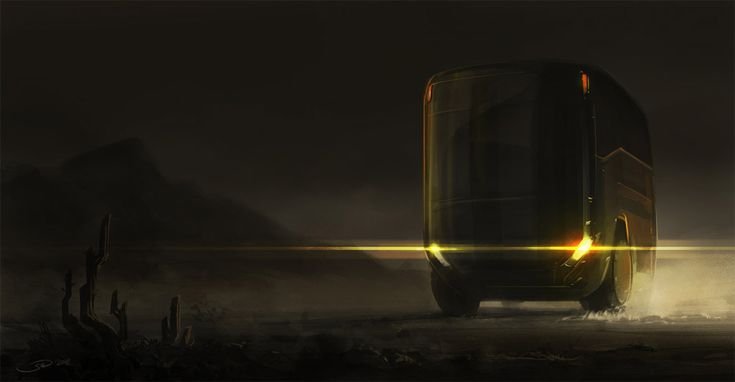 Автобус ночью