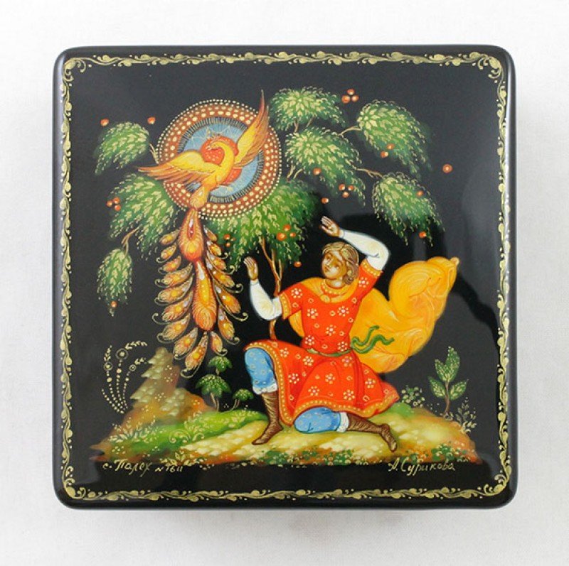 Палехская шкатулка Жар птица