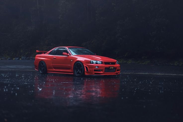 Nissan Skyline GTR r34 красный