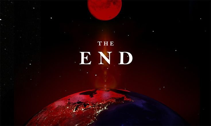 The end на черном фоне