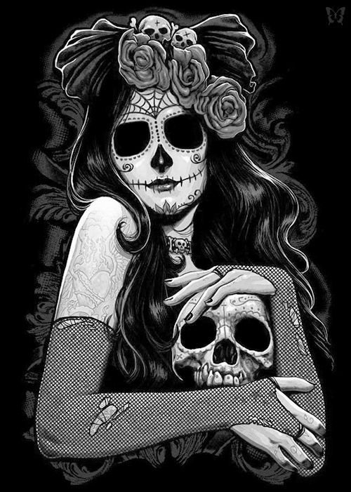 Мексиканский череп девушка