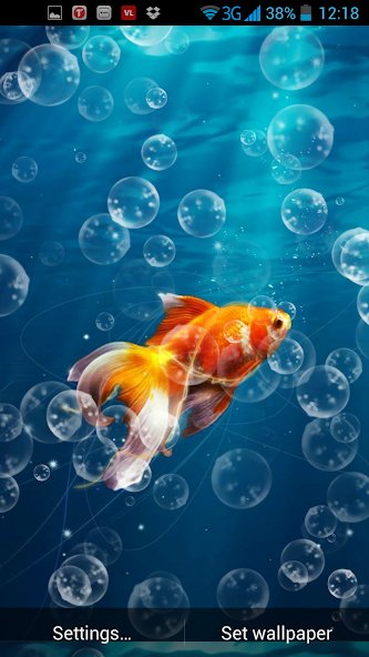 Живые рыбки на экране