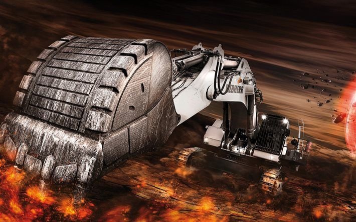 Карьерный экскаватор Liebherr r 9800 ковш