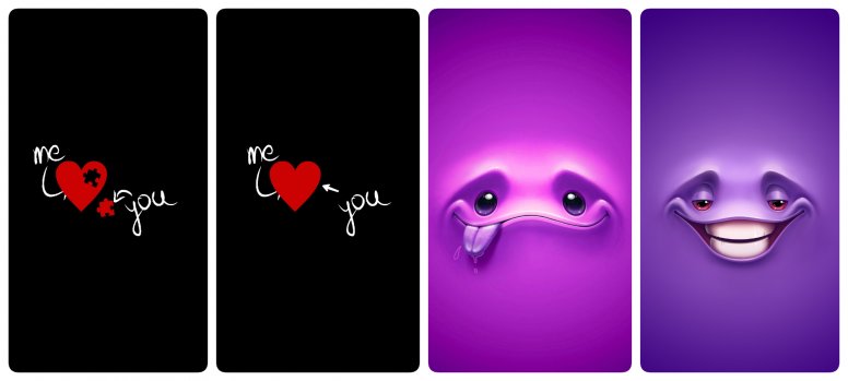 Двойные обои на телефон