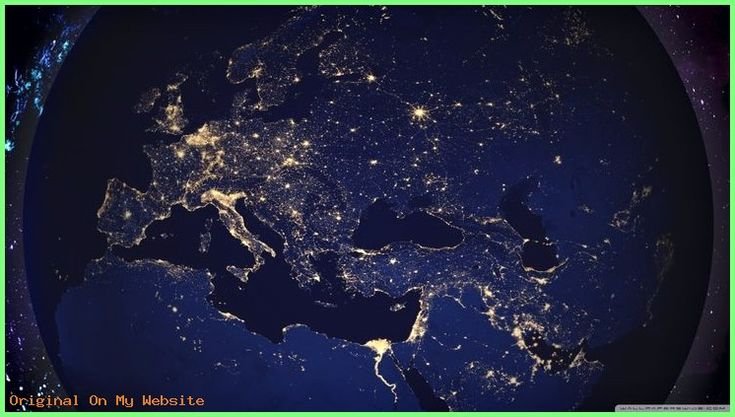 Вид земли из космоса ночью