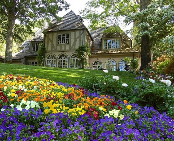 Сад Англия Весна поместье