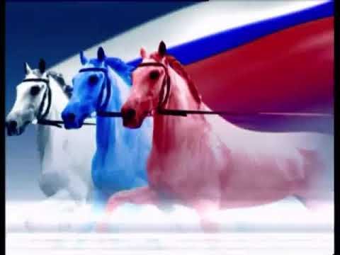 Флаг России лошади