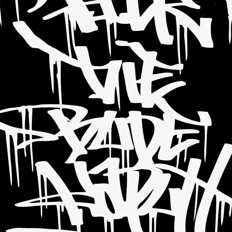 Граффити черно белое