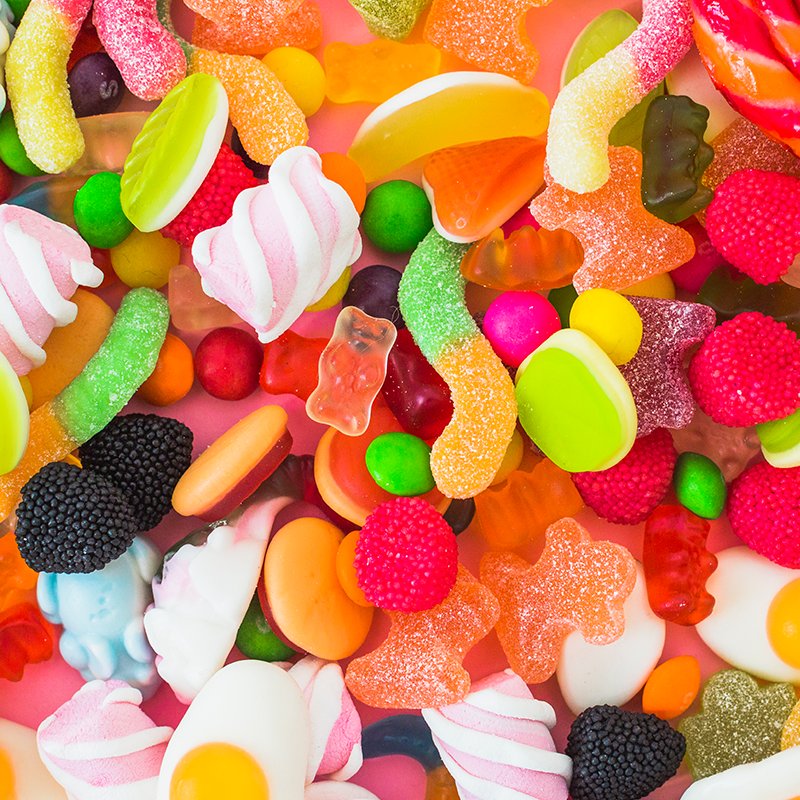 Конфеты разноцветные
